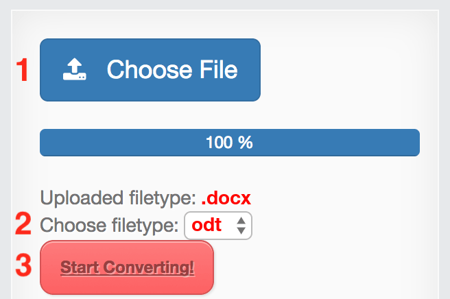 How to convert DOCX files online to ODT